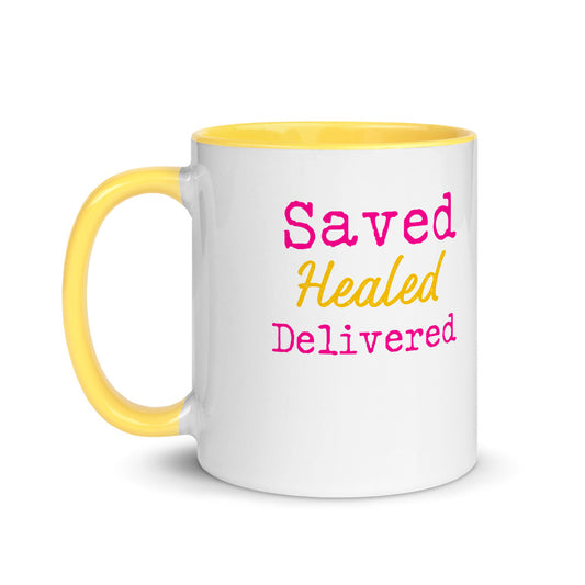Saved. Healed. Delivered. Mug